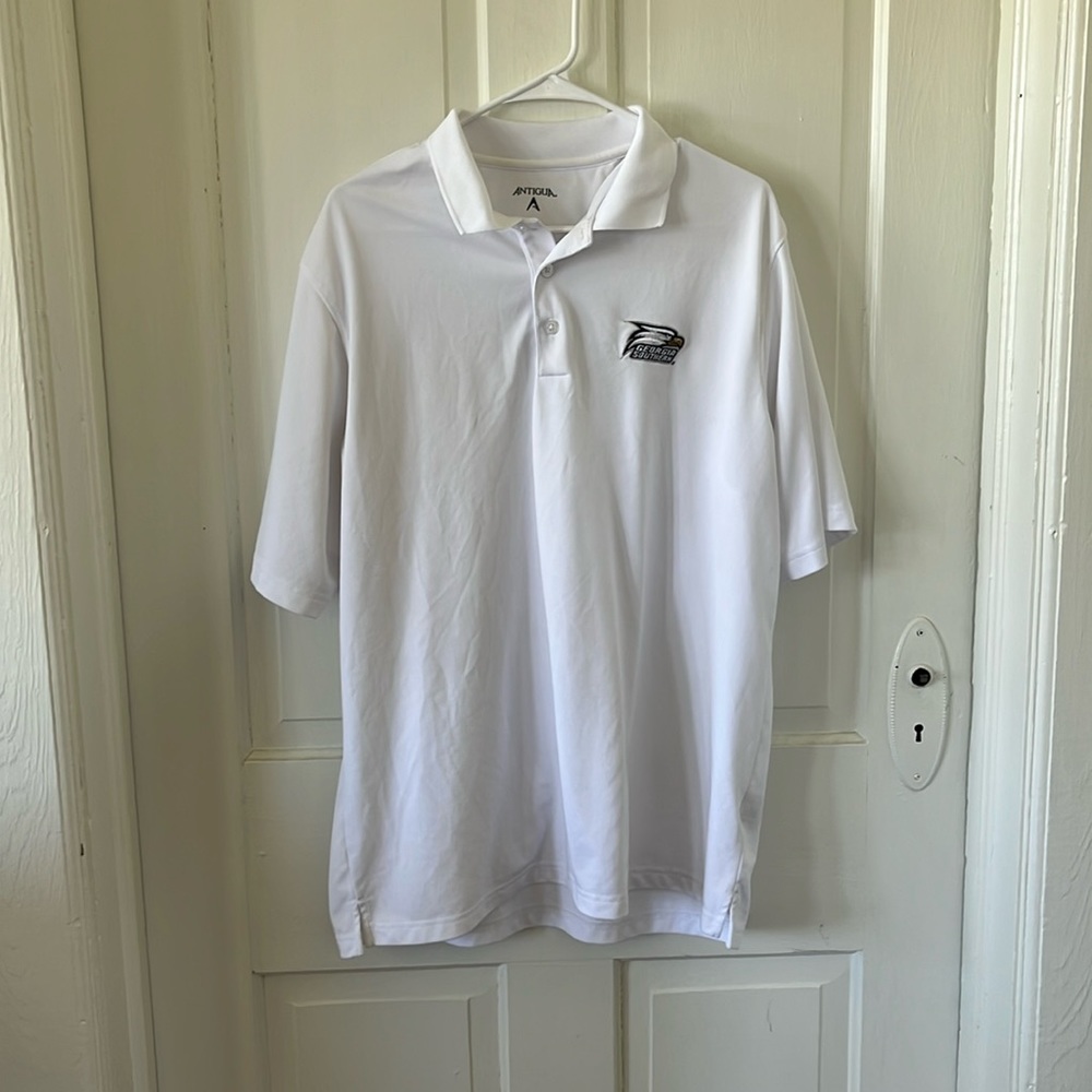 Georgia Southern White Golf Polo Size Large
